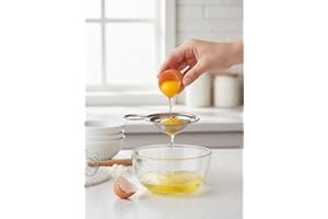Stainless Steel Egg Separator - Professional Egg Yolk Remover Tool - Japanese-Made 18/0 Steel for Perfect Egg White Separatio