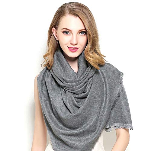 Autumn And Winter Solid Color Scarf Tiled Twill Wool Scarf Tassel Cashmere Shawl