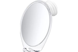 HONEYBULL Fogless Shower Mirror with Suction Mount & Swivel – Anti-Fog Acrylic Bathroom Mirror for Shaving – Built-in Razor H