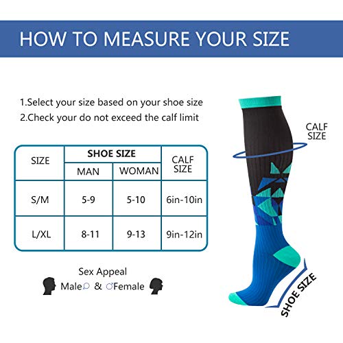 5 Pairs Compression Socks (2030mmHg) for Men & Women Compression