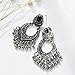 Women's Earrings Studs,Lavany Indian Bollywood Style Gold Plated Wedding Wear Traditional Polki Earrings Jewelry for Women (Silver)