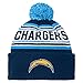 NFL San Diego Chargers Youth Boys 8-20 Cuffed Knit Hat with Pom, One Size, Dark Navy