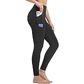 baleaf Women's Leggings with 6 Pockets 25'' High Waisted Workout Yoga Tummy Control 7/8 Ankle Pants