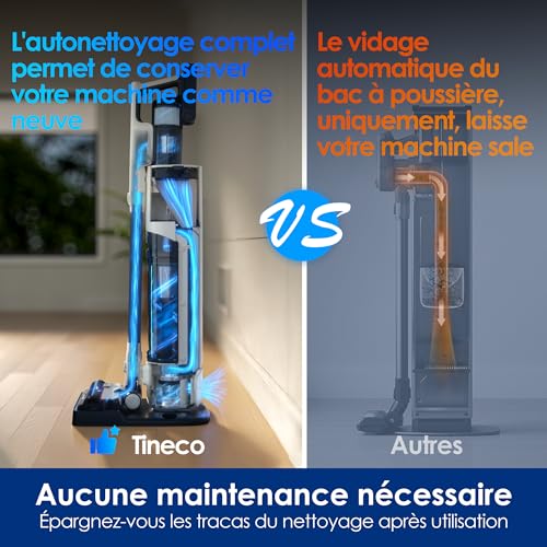 Tineco Pure One Station 5 Plus Smart Cordless Vacuum Cleaner with 2.5L Automatic Dust Base, Full Self-Cleaning, 175W Suction, ZeroTangle Technology, iLoop Smart Sensor
