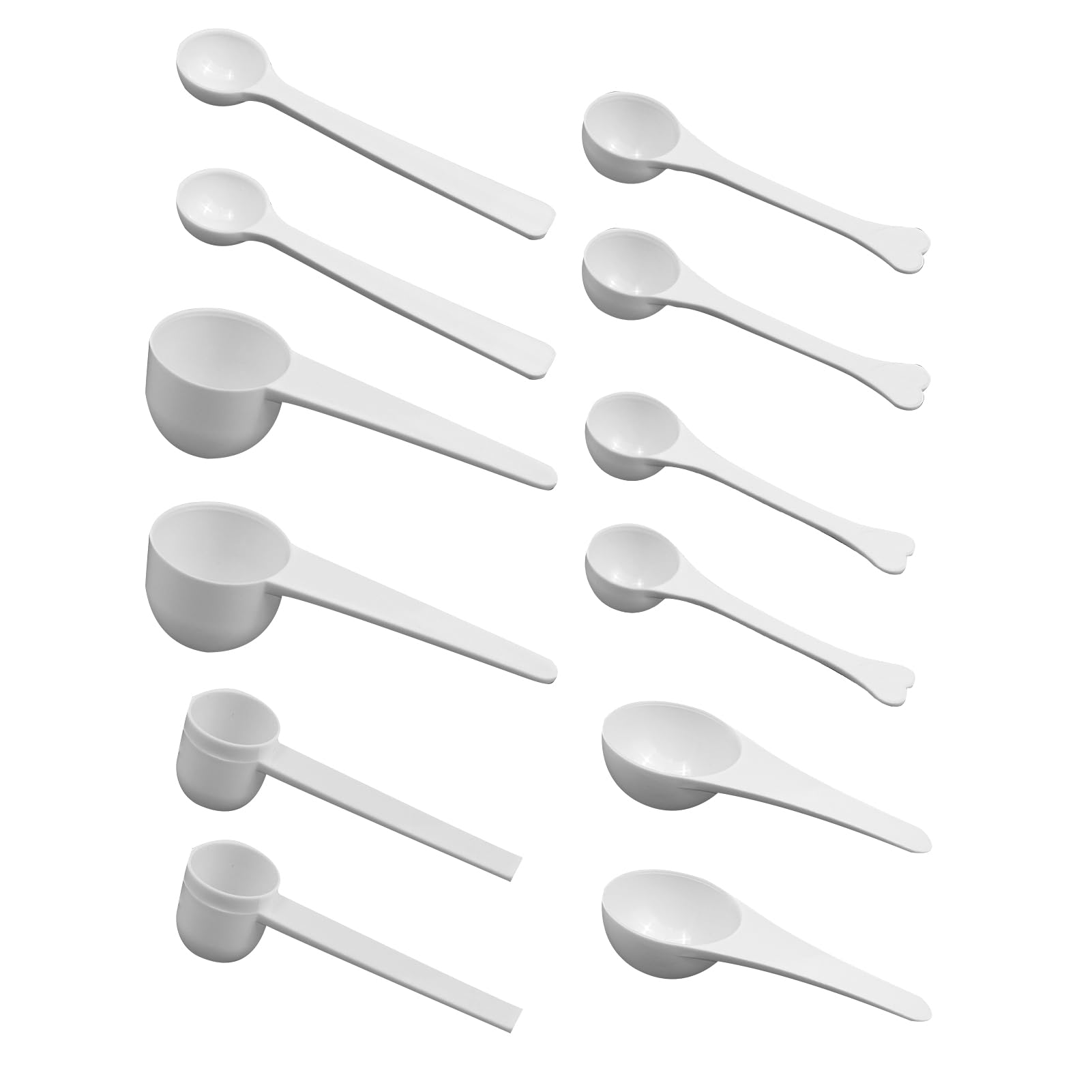 Photo 1 of 12 PCS Tablespoon Measuring Spoons Scoops Set (1g/2.5g/3g/5g/10g/15g) for Coffee Protein Milk Powder Kitchen Tools for Accurate Measurements Spoons for Creatine Protein Formula Gram Measuring Scooper