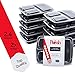 Meal Prep Lunch Containers - 3-Compartment (20 Pack) Super Easy to Open Lids, BPA-Free, Reusable, Stackable, Microwave/Freezer Safe, Bento Box Food Storage Container for Diet Portion Control, Leftover
