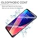 [3 packs] LG V30 screen protector, Heaqwe tempered glass with [TPU silicone box]
