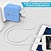 iPhone Charger 24W 4.8A Wanshine Smart Dual Port USB Travel Wall Charger for iPhone iPad, Samsung Galaxy, HTC Nexus Moto Blackberry(Charges Fast and Quickly) (Blue)