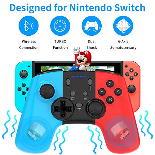 Controlador inalámbrico regemoudal para nintendo switch,