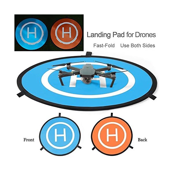 iMusk 75cm Drohne und Quadcopter Landeplatz, RC-Flugzeug-Softstartmatte Oberfläche aus wasserdichtem, umweltfreundlichem… – Bild 4
