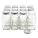 U-Pack 12 pieces of French Square Glass Spice Bottles 6 oz Spice Jars with Silver Metal Lids, Shaker Tops, and Labels by U-Pack
