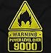 Warning Power Level Over 9000 Funny Dragon Ball Z Vegeta T-Shirt Tee, Black, Medium