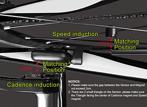 MEILAN Cycling Computer M4 ANT+ BLE4.0 Wireless Bike Computer with Cadence/Speed Sensor Waterproof - Thumbnail 3