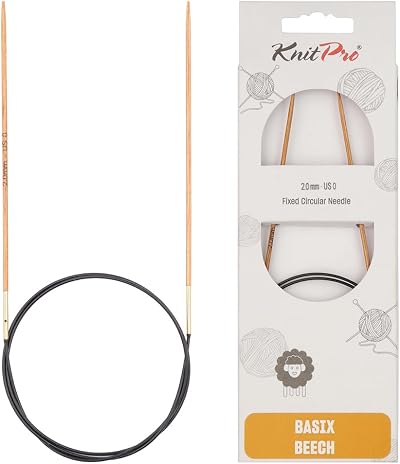 KnitPro Basix Beech Fixed Circular Needles 32in 2.00mm
