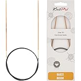 KnitPro Basix Beech Fixed Circular Needles 16" (40cm) | US Size 0 (2mm)