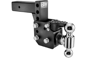 B&W Trailer Hitches Dual Ball Pintle Tow & Stow - Fits 2.5" Receiver, Dual Ball (2" x 2-5/16"), 6.5" Drop, 21,000 GTW -TS2005
