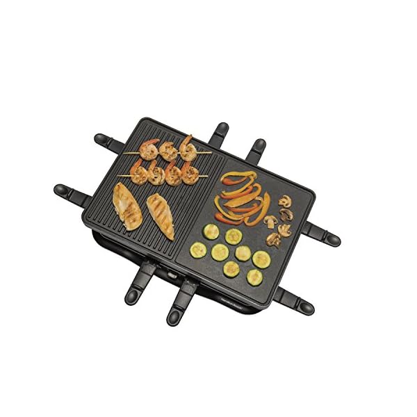 Hamilton-Beach-8-Serving-Raclette-Electric-Indoor-Grill-Ideal-for-Parties-and-Family-Fun-Black-31612-MX