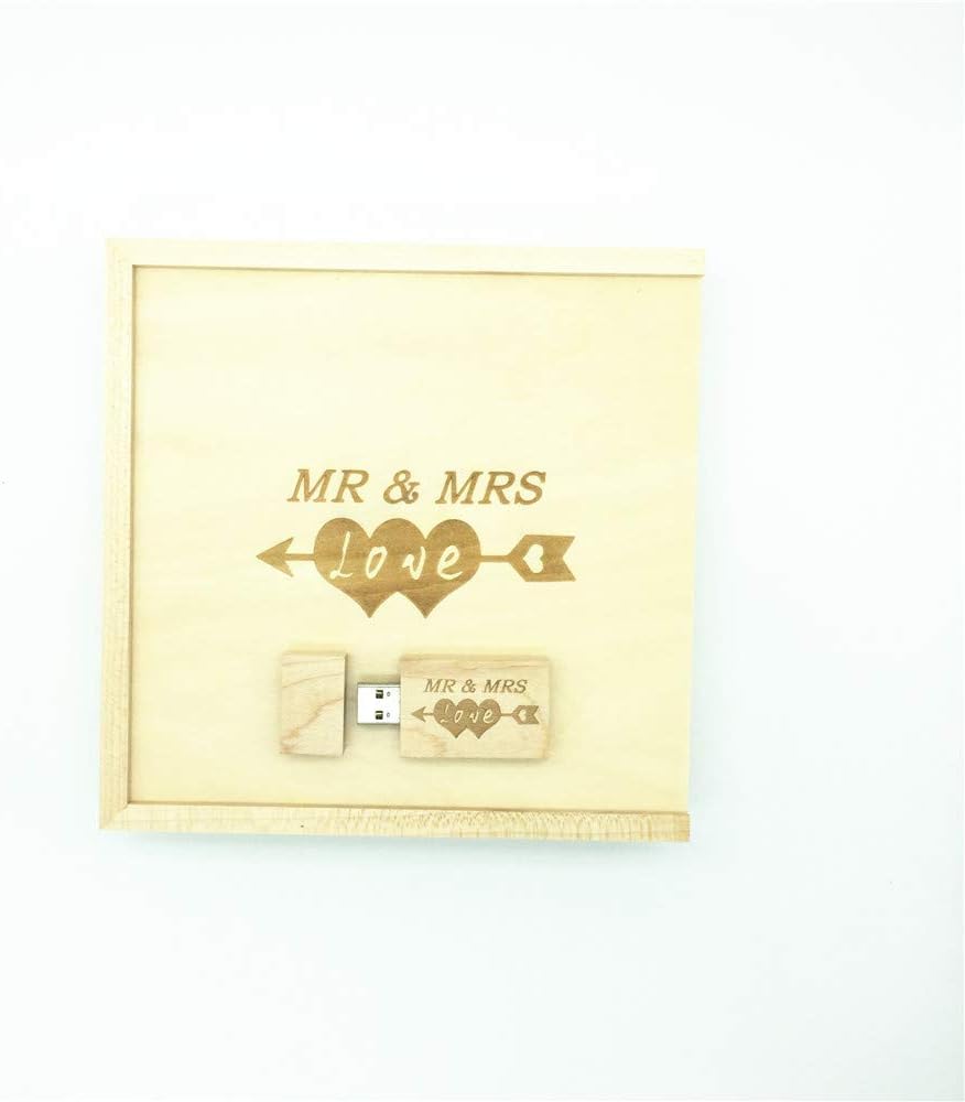 LXSINO 32GB USB 3.0 Flash Drive with Laser Engraved "Mr & Mrs" Design - Image 4