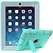 iPad 4 Case, iPad 2 Case,iPad 3 Case, BENTOBEN Kickstand Shock-Absorption/High Impact Resistant Rugged Hybrid Three Layer Full body Protective Case for iPad 2/3/4,(Not Fit iPad Mini) Mint Green&Gray primary