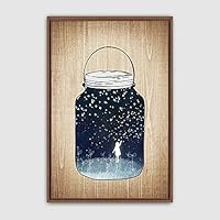 Framed Canvas Wall Art Bottle and Bulb Canvas Prints Home Artwork Decoration for Living Room,Bedroom - 16x24 inches