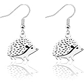 WUSUANED Hedgehog Shape Earrings Hedgehog Lover Gifts Animal Lover Gifts Hedgehog Charm Jewelry For Women