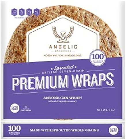 ANGELIC BAKEHOUSE Sprouted 7-Grain Wrap, 9 Ounce (Pack of 14)