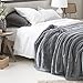 Luxury Collection Microplush Flannel Fleece Blanket | Ultra Soft 380 GSM Lightweight All-Season Anti-Static Throw/Blanket for Sofa Couch Bed (Queen (78'' x 90''), Gray)