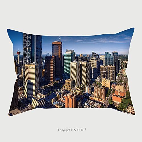 Custom Satin Pillowcase Protector Calgary Ab Aug Downtown Calgary As Viewed From The Air On A Summer Morning 582367222 Pillow Case Covers Decorative