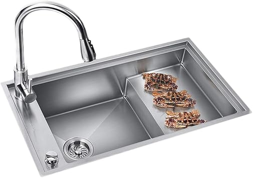 WENYAO Fregaderos de baño Fregadero de Cocina Fregadero Escalonado Alto