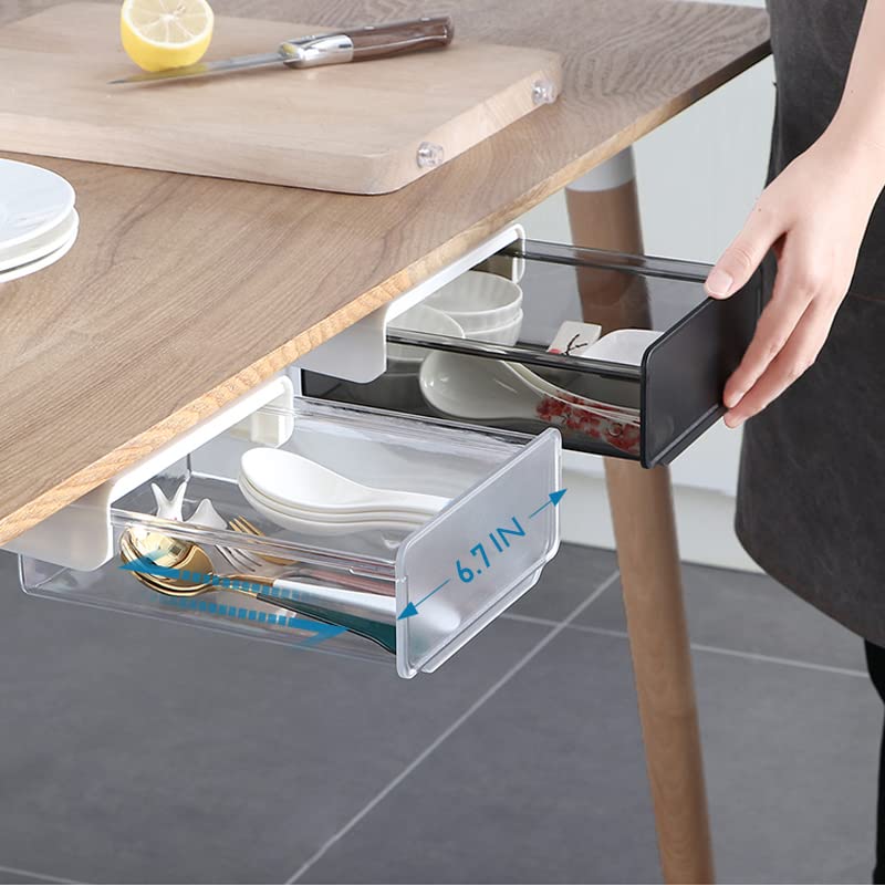 COZYWELL Under Desk Drawer, Attachable Under Desk Storage, Self