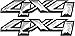 2-4x4-sticker-CHROME-EFFECT-decal-parts-for-Chevy-Silverado-GMC-Sierra-truck