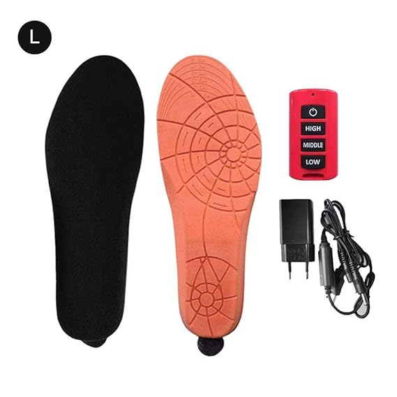 nicololfle Heated Insole, Rechargeable Heated Shoes Insoles, Foot Warmer Cut to Fit for Women Men Multiple Sizes Winter Outdo