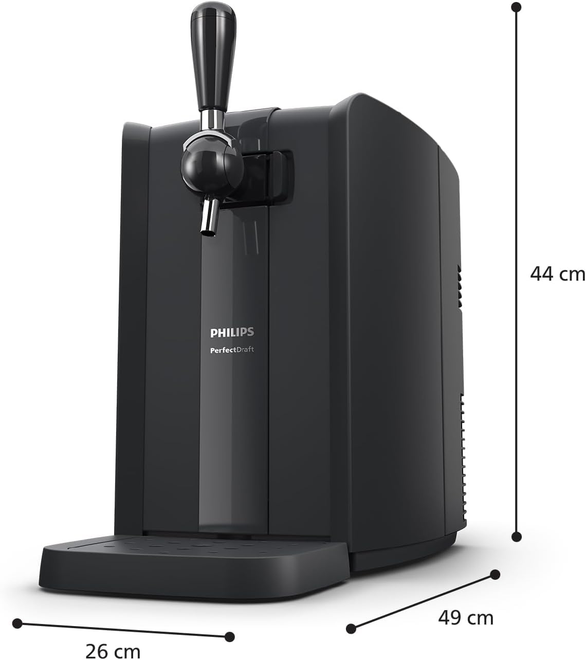 Philips PerfectDraft Bierzapfanlage für zu Hause, 6 l, Frisches, 3° Grad Kaltes Bier für 30 Tage mit LED-Anzeigen (HD3760/90) 5