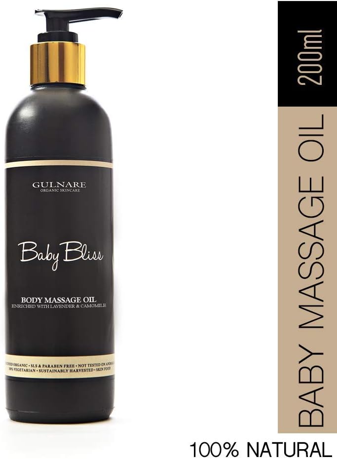 Gulnare Skincare BabyBliss Body Massage Oil with Lavender and Jojoba Oil, 220 ml