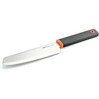 GSI Outdoors Santoku 6" Chef Knife, Compact Stainless Steel Knife with Protective Sheath for Camping, Picnics & BBQs