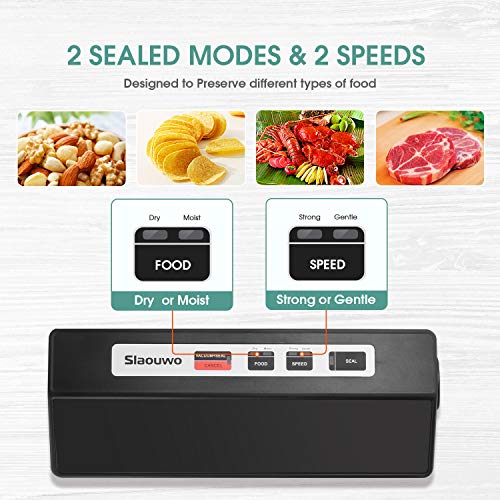 Vacuum Sealer Machine, Slaouwo Automatic Food Sealer for Food Savers