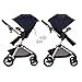 Evenflo Pivot Modular Travel System, Lightweight Baby Stroller, Sleek & Versatile, Easy Infant Car Seat Transfer, Oversized Storage Basket, Travel Stroller, 3-Panel Canopy, Navy
