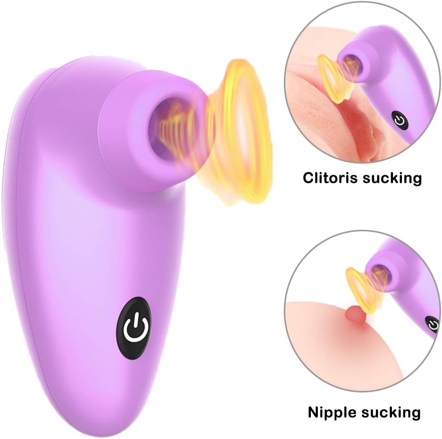 ULovediary 2 in 1 Hands Free C%litorial Sucking Toy Constantly Eliminate Fatigue for Women, 7 Sucking Modes with 7 Speed Vibration, Tongue Vibrating Stimulator, T-Shirt