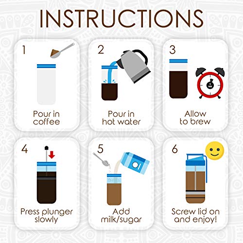 Betterbrew Travel French Press Coffee Maker Portable Insulated Coffee