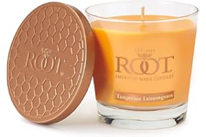Root Candles 887341 Honeycomb Veriglass Scented Beeswax Blend Candle, Small, Tangerine Lemongrass
