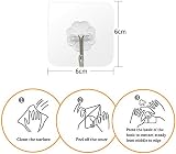 Pubiao Self Adhesive Hooks 24 Pack Heavy Duty Traceless Wall Hangers view 7