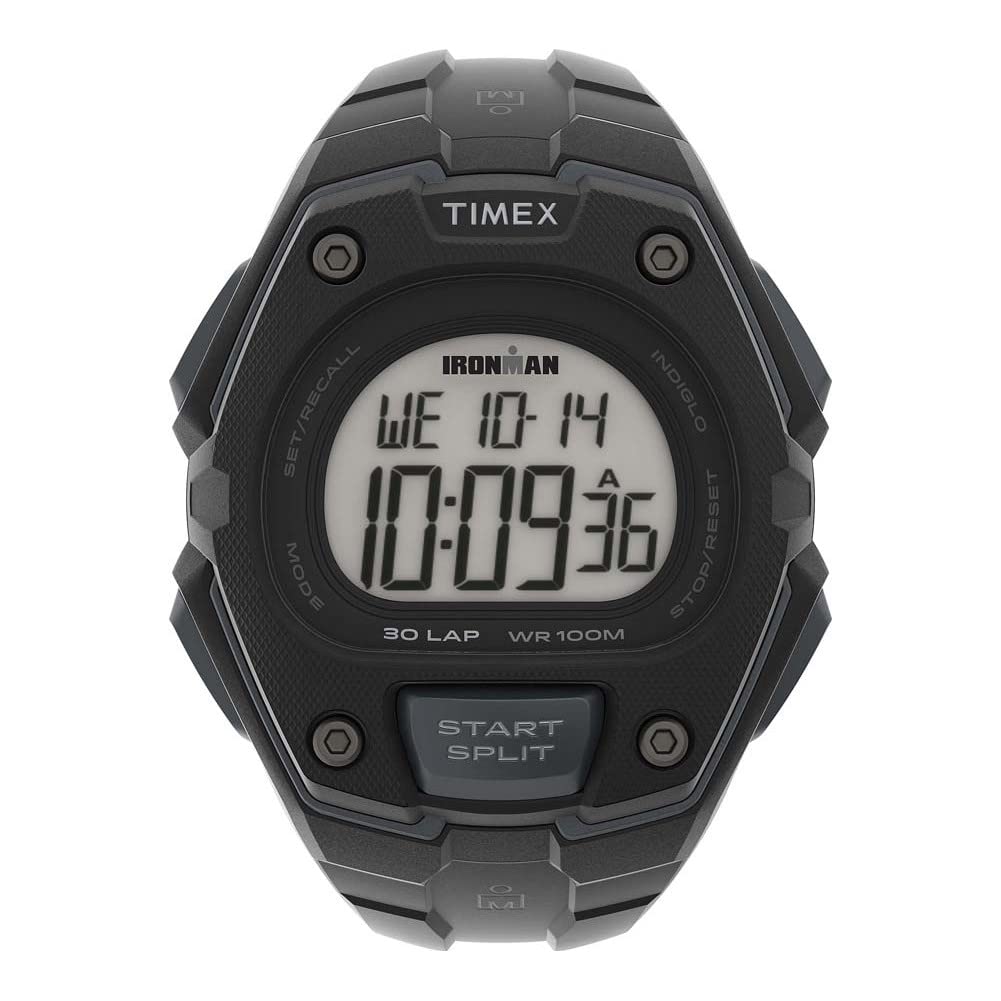 Timex Ironman Men's Classic 45mm Digital Full Black Watch TW5M46100