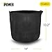 iPower 5 Gallon 5 Pack Grow Bags Nonwoven Fabric Pots Aeration Container with Strap Handles for Garden and Planting, 5-Pack Black, 5 Gallon