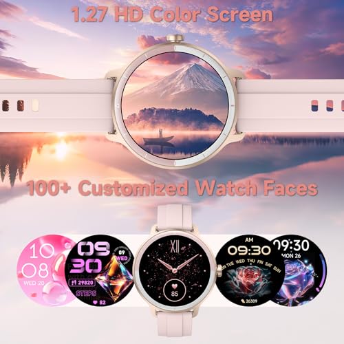 Smart Watch for Men Women, Bluetooth Call/AI Voice, 1.27" DIY Dial Smartwatch with 100+ Sport Modes, IP68 Waterproof Watch with Heart Rate Sleep SpO2 Step Monitor, Fitness Watch for Android iOS Phone