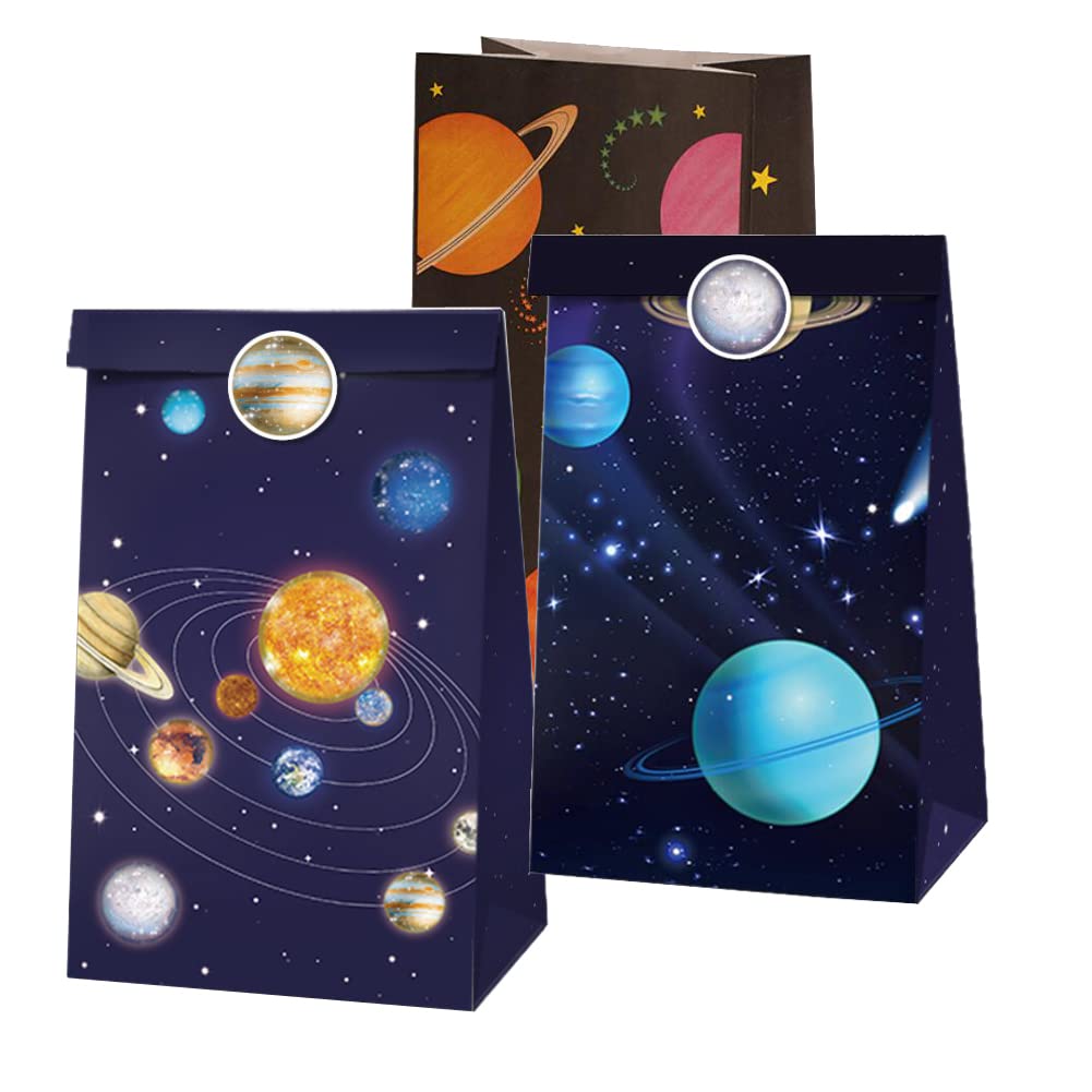 TOYTREND Pack of 20 Themed Party Bags Treat Paper Bags Favor Paper Gift Bags for Kids Birthday Easter Halloween Christmas Thanksgiving Day Party Wedding Supplies