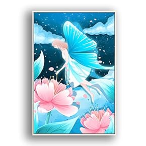 Framed Canvas Wall Art for Living Room, Bedroom Flow in The Dream Canvas Prints for Modern Home Decoration Ready to Hang - 16"x24" inches