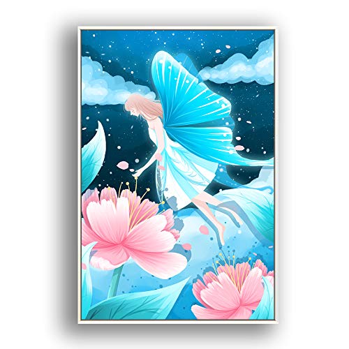 MUDECOR Framed Canvas Wall Art for Living Room Bedroom Flow in The Dream Canvas Prints for Modern Home Decoration Ready to Hang inches