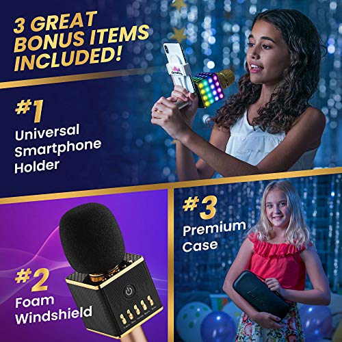 KaraoKing Karaoke Microphone Wireless, Bluetooth Karaoke Machine for