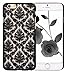 iPhone 6 Plus Case, LUOLNH Carved Damask Vintage Pattern Matte Hard Case Cover For iPhone 6/6s Plus 5.5 inch - Black