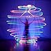 Wanby 1 Pair Spinning Led POI Thrown Balls Light Toy for Professional Belly Dance Level Hand Props, Multicolor